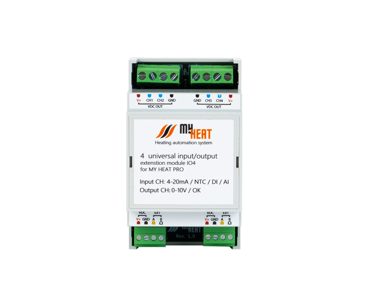 Блок расширения дискретно-аналоговых входов/выходов MyHeat IO4
