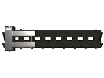Балансировочный коллектор BMSS-60-5D.EPP (до 60 кВт, вх. G 1″, 4+1 контура G 1″, 4D-кронштейны K.UMS, EPP-термоизоляция)
