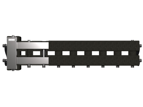 Балансировочный коллектор BMSS-60-5D.EPP (до 60 кВт, вх. G 1″, 4+1 контура G 1″, 4D-кронштейны K.UMS, EPP-термоизоляция)