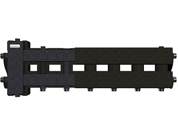 Балансировочный коллектор BM-60-4D.EPP (до 60 кВт, вх. G 1″, 3+1 контура G 1″,4D-кронштейны K.UMS, EPP-термоизоляция)