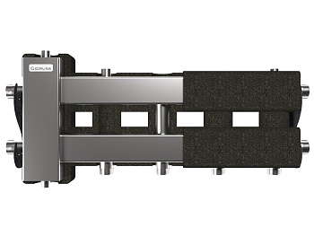 Балансировочный коллектор BMSS-60-3D.EPP (до 60 кВт, вх. G 1″, 2+1 контура G 1″, 4D-кронштейны K.UMS, EPP-термоизоляция)